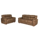 Ver imagem 2 de Conjunto de Sofá 2 e 3 Lugares Nobuck Marrom Florença 190cm e 140cm Yescasa