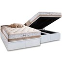 Ver imagem 1 de Cama Box Baú Queen: Colchão Molas Herval Maxspring Spain + Base CRC Courano White(158x198)