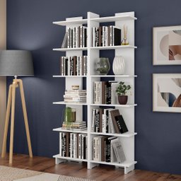 Estante Livreiro Organizador Multiuso Casa e Escritório Eccos - Branco - 4