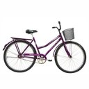 Ver imagem 1 de Bicicleta aro 26 Feminina c/Garupa e Cesto Paradise Free Action Violeta