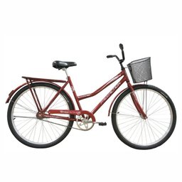 Bicicleta Aro 26 Feminina C/Garupa e Cesto Paradise Free Action Vermelha - 1