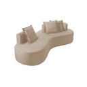 Ver imagem 3 de Sofá Organico Living 2 Lugares 2,00m Denver Luxo Tecido Linho Bege