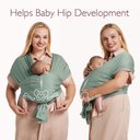 Ver imagem 6 de Momcozy Canguru Ergonômico Ajustável Airmesh Plus (cinza Verde)
