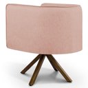 Ver imagem 3 de Poltrona Giratória Base Giromad Madeira Betina C-105 Rosê