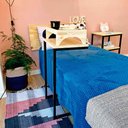 Ver imagem 1 de Mesa Lateral de Apoio para Sofá Style Industrial Natural e Preto