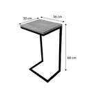 Ver imagem 6 de Mesa Lateral de Apoio para Sofá Style Industrial Natural e Preto