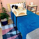 Ver imagem 4 de Mesa Lateral de Apoio para Sofá Style Industrial Natural e Preto