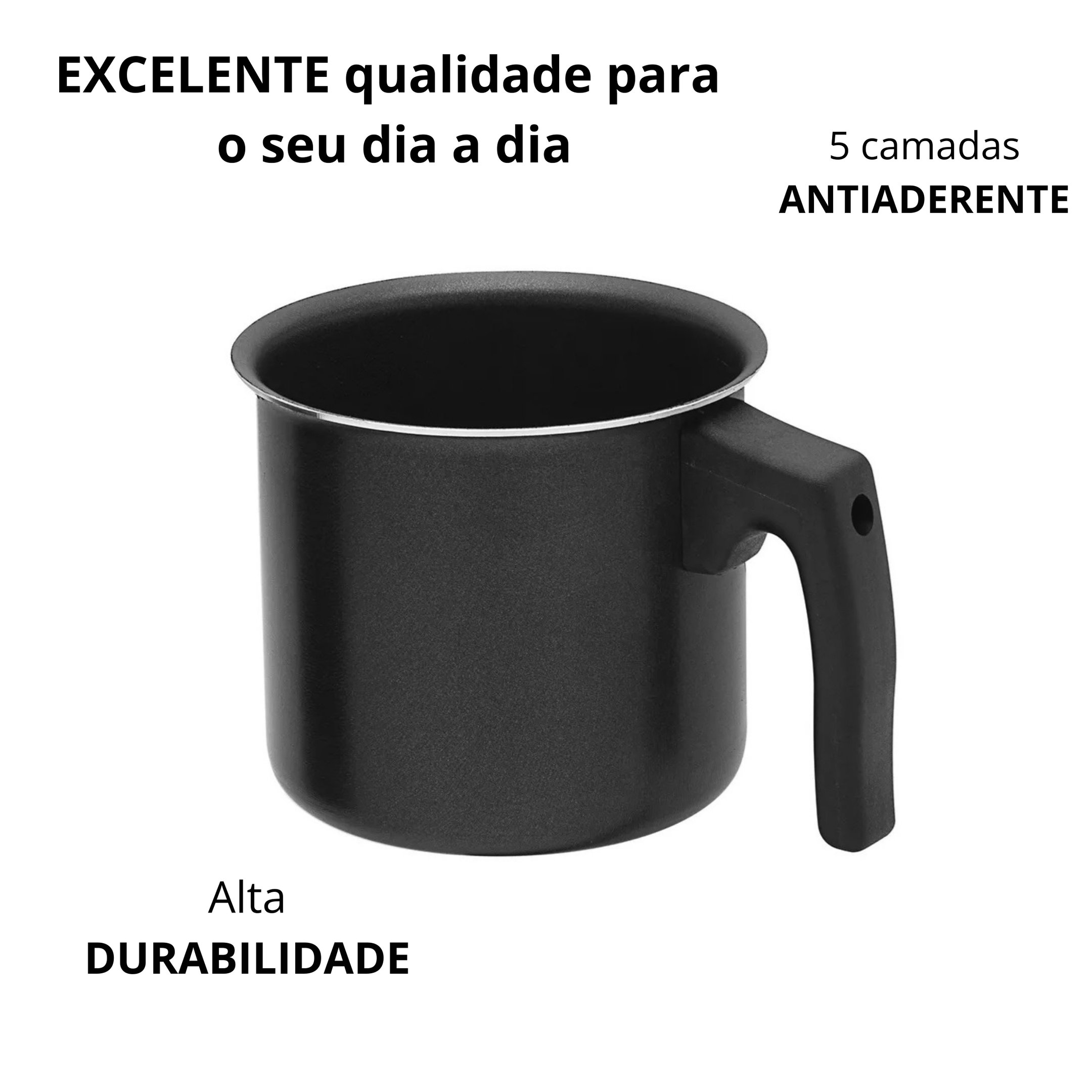 Canecão Antiaderente Fervedor Leiteira Caneco 14 Cm Teflon 1.600 Litros - 4