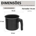 Ver imagem 3 de Canecão Antiaderente Fervedor Leiteira Caneco 14 Cm Teflon 1.600 Litros