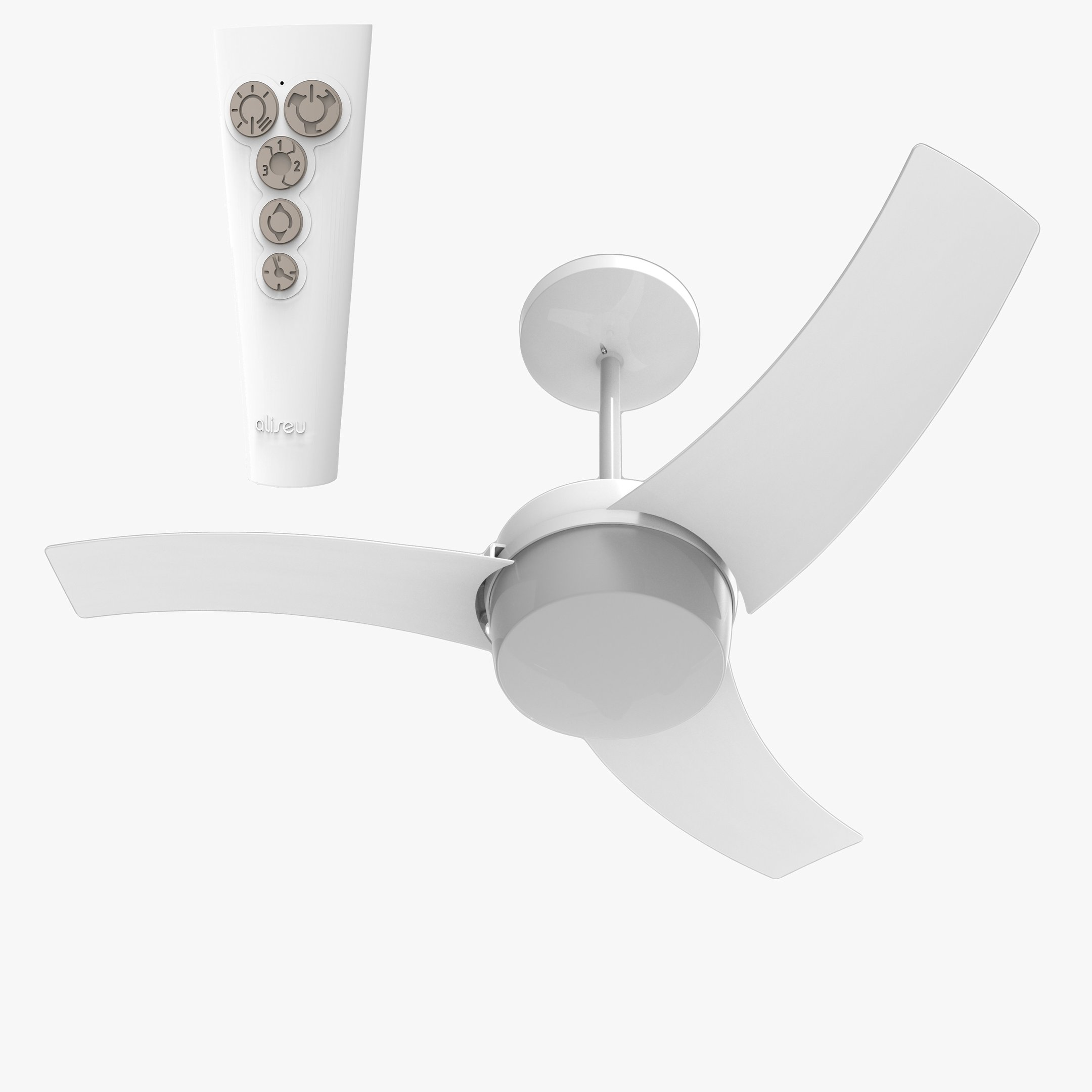 Ventilador de Teto Aliseu Wave Branco Com Controle Remoto - 127v - 3