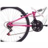 Bicicleta Aro 26 C/Amortecedor 18V Branca/Rosa Bic Free Action - 2
