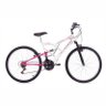 Bicicleta Aro 26 C/Amortecedor 18V Branca/Rosa Bic Free Action - 1