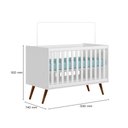 Ver imagem 3 de Berço Americano com Colchão Qencanto Retrô 3820 Branco Acetinado Qmovi Probel