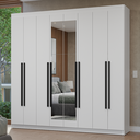 Ver imagem 1 de Guarda-Roupa Casal 8 Portas Batentes com Espelho Netuno Madesa