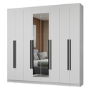 Ver imagem 3 de Guarda-Roupa Casal 8 Portas Batentes com Espelho Netuno Madesa