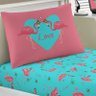 Jogo de Cama Portallar Solteiro Malha Estampado 2 Peças Joy Flamingos - 2