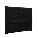 Ver imagem 1 de Cabeceira Cama Box Solteiro 90cm e Recamier Vicenza Suede Preto S04 - D'Rossi