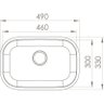 Cuba Inox Cozinha Embutir N1 460x300mm Prof. 150mm - Alto Brilho - Debacco - 2