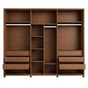 Ver imagem 5 de Guarda Roupa Casal 6 Portas com Espelho 100% MDF Dayton 274cm - Canella com Off White Fosco