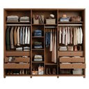 Ver imagem 4 de Guarda Roupa Casal 6 Portas com Espelho 100% MDF Dayton 274cm - Canella com Off White Fosco