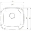 Ver imagem 2 de Cuba Inox Cozinha Embutir N5 360x335mm Prof. 150mm - Alto Brilho - Debacco