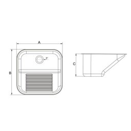 Tanque Sobrepor Aço Inox 400x395x220mm - Acetinado - 25Lt - 3