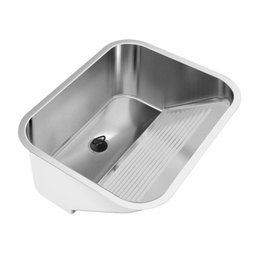 Tanque Sobrepor Aço Inox 400x395x220mm - Acetinado - 25Lt - 1