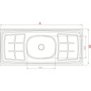 Ver imagem 3 de Pia Cozinha Inox Bali 1200x530/01 Cuba N4-110mm - Escorredor