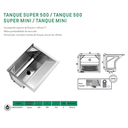 Ver imagem 3 de Tanque Aço Inox 500 Super com Suporte 506x608x434mm - 68lt