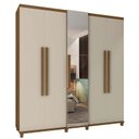 Ver imagem 1 de Guarda Roupa Com Espelho 5 Portas 228cm Munique RV Móveis Cinamomo/Off White