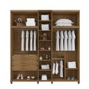 Ver imagem 3 de Guarda Roupa Com Espelho 5 Portas 228cm Munique RV Móveis Cinamomo/Off White