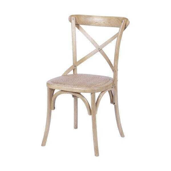 Cadeira de Madeira e Assento em Rattan 115 Or Design - 1