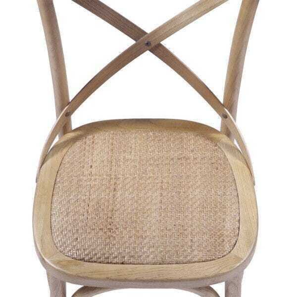 Cadeira de Madeira e Assento em Rattan 115 Or Design - 4