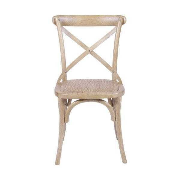 Cadeira de Madeira e Assento em Rattan 115 Or Design - 2