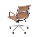 Ver imagem 4 de Cadeira de Escritório Eames Esteirinha Baixa Giratória Couro Sintético Castanho