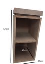 Ver imagem 2 de Mesa de Cabeceira Lateral Natural em mdf