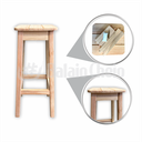 Ver imagem 4 de Kit 3 Banquetas Bancos Alto de Madeira 70cm para Balcão Área de Lazer e Cozinha