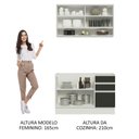 Ver imagem 6 de Armário de Cozinha Compacta 120cm Branco/Preto Glamy Madesa 02