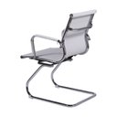 Ver imagem 3 de Cadeira de Escritório Eames Esteirinha Baixa Fixa Branca Couro Sintético