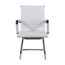 Ver imagem 2 de Cadeira de Escritório Eames Esteirinha Baixa Fixa Branca Couro Sintético