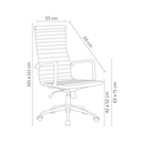 Ver mais imagens de Cadeira de Escritório Alta Esteirinha Corino Base Rodizio 3301