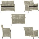 Ver imagem 5 de 2 Sofá Área e Mesa Igapó Alumínio Pintura Preta Corda Náutica Estofado Impermeável Almofada 9 Trama