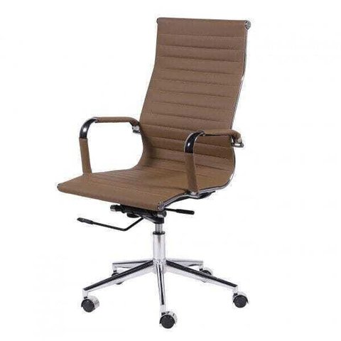 Cadeira de Escritório Alta Esteirinha Corino Base Rodizio 3301
