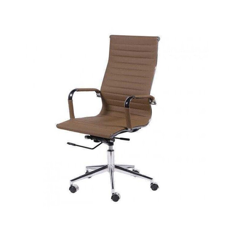 Cadeira de Escritório Alta Esteirinha Corino Base Rodizio 3301