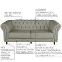 Ver imagem 3 de Sofá 3 Lugares Bérgamo 220cm Couro Fendi