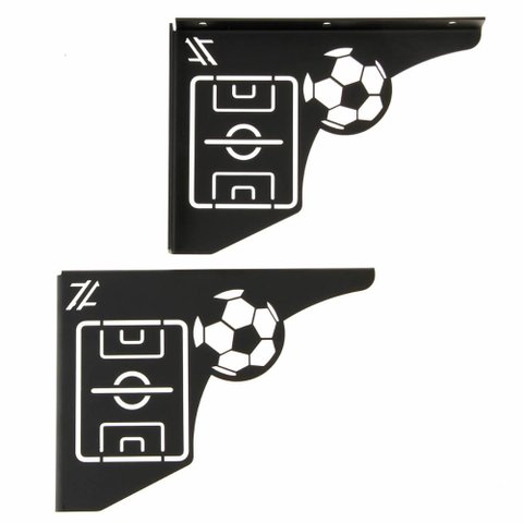 Mãos Francesas Ornamentada 20cm Campo de Futebol Aço Preto Zarg