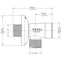 Ver imagem 2 de Registro regulador de vazão metálico 1/2" 13010006 - DOCOL