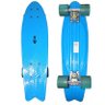 Skate Mini Longboard Pequeno Truck de Ferro Azul Retro Abec 7 - 3