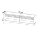 Ver imagem 3 de Estante P- Sala até 42 Pol Pl3004-ra2003 Ripado C- 2 Gavetas 115x150cm Natural-off White - Tecno