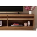 Ver imagem 5 de Estante P- Sala até 42 Pol Pl3004-ra2003 Ripado C- 2 Gavetas 115x150cm Natural-off White - Tecno